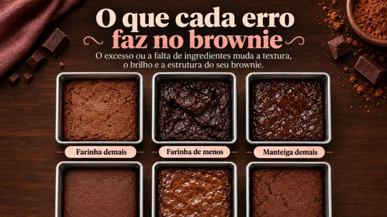 Erros ao fazer brownie: forminhas com brownies que deram errado por excesso ou falta de farinha, manteiga e açúcar
